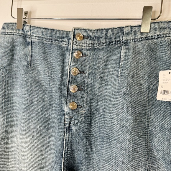 NWT We the free Free People Osaka mid rise barrel lightweight jean button fly 29 - Picture 12 of 14
